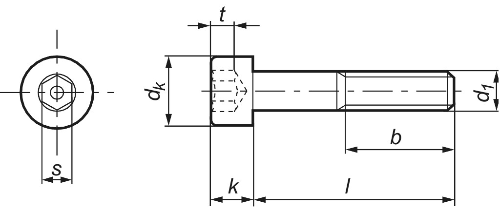 DIN 912  M   6 x  20  A2